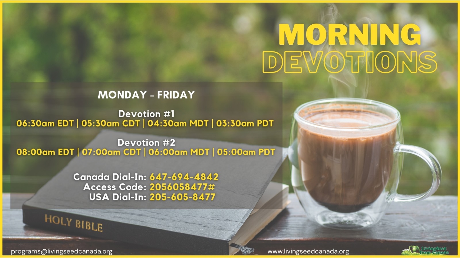 Morning Devotions Slide Morning Devotions Slide
